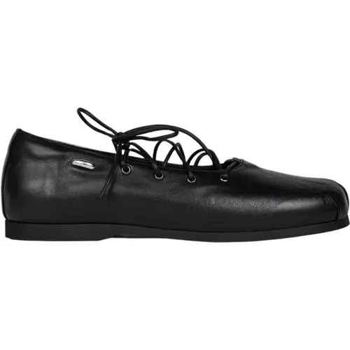 Geschmeidige Schwarze Bullenhaut Slip-Ons , Damen, Größe: 38 EU - Our Legacy - Modalova