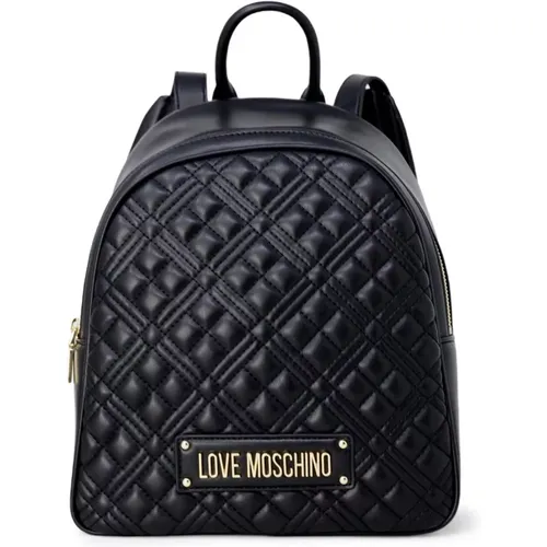 Geometrische Schwarze Damenhandtasche - Love Moschino - Modalova