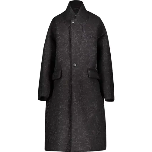 Oversize Jacquard Neoprene Coat , female, Sizes: 4XS - Maison Margiela - Modalova