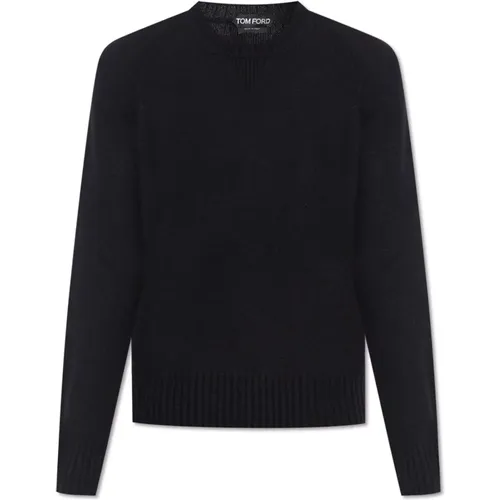 Kaschmirpullover mit besticktem Logo - Tom Ford - Modalova