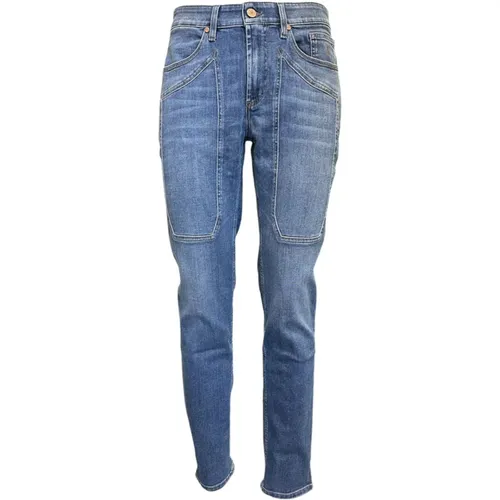 Slim Fit Herren Jeans mit Patches , Herren, Größe: W31 - Jeckerson - Modalova