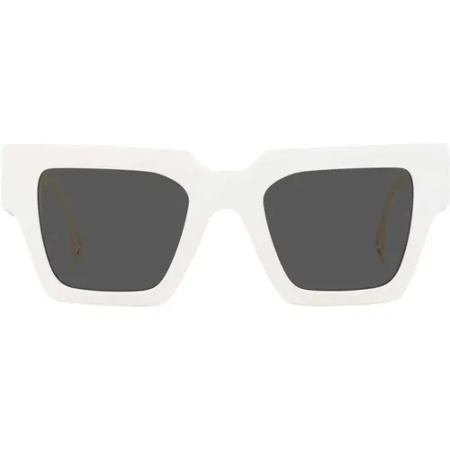 White/Grey Sunglasses, Gold/Grey Sunglasses,/Grey Sunglasses - Versace - Modalova