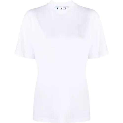 Off , T-Shirts , Damen, Größe: XS - Off White - Modalova