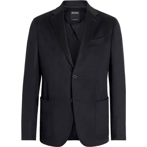 Cashmere Jacket with Cotton-Cupro Lining , male, Sizes: XL, 3XL, L - Ermenegildo Zegna - Modalova