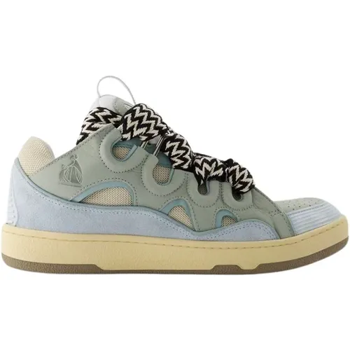 Blaue Leder Curb Sneakers Lanvin - Lanvin - Modalova