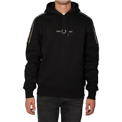 Kapuzenpullover mit Logo-Detail , Herren, Größe: S - Fred Perry - Modalova