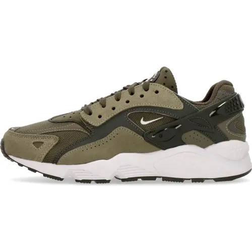 Huarache Runner Low Shoe Khaki/White , male, Sizes: 4 1/2 UK, 6 UK, 5 UK, 10 1/2 UK, 8 1/2 UK, 9 UK, 8 UK - Nike - Modalova