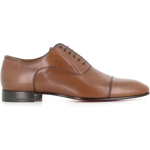 Tobacco Oxford Flat Shoes , male, Sizes: 7 UK - Christian Louboutin - Modalova