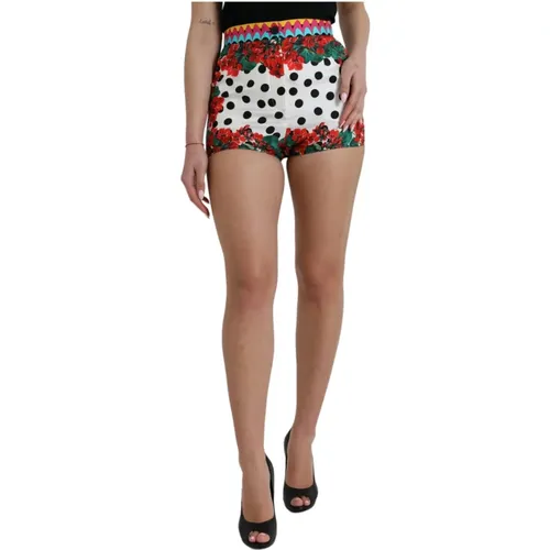 Seiden High Waist Hot Pants , Damen, Größe: S - Dolce & Gabbana - Modalova