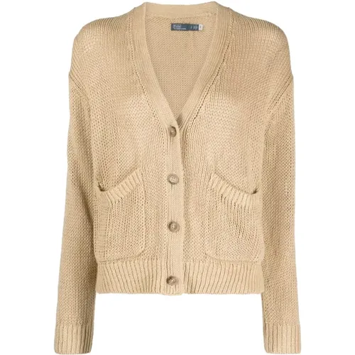 Linen Long Sleeve Cardigan , female, Sizes: XL - Polo Ralph Lauren - Modalova