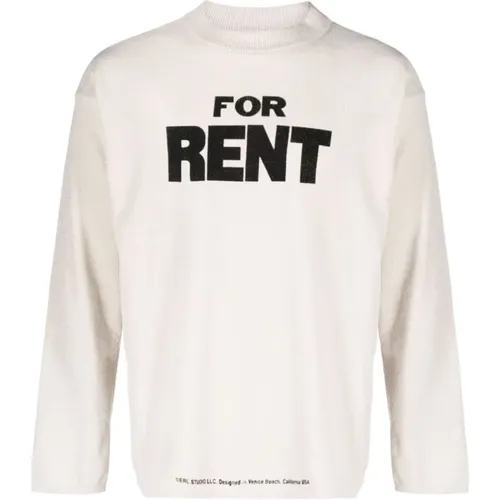 Grey Print Sweatshirt , male, Sizes: L, M - ERL - Modalova