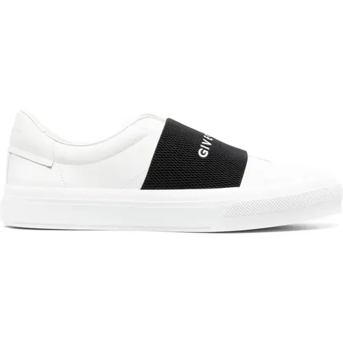 Weiße Paris Strap Ledersneakers , Herren, Größe: 43 1/2 EU - Givenchy - Modalova