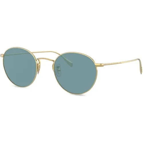 Goldene Sonnenbrille mit Zubehör - Oliver Peoples - Modalova