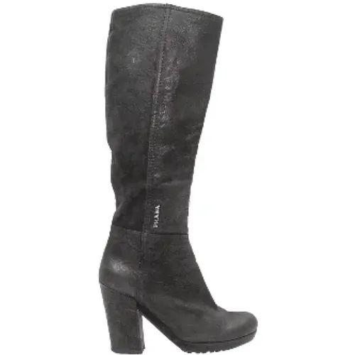 Pre-owned Leather boots , female, Sizes: 3 UK - Prada Vintage - Modalova