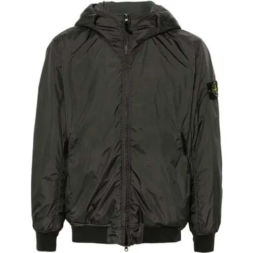 Graue Wintermäntel Stone Island - Stone Island - Modalova