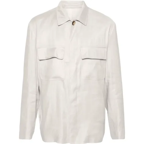 Natural Shirt Jacket , male, Sizes: M, 2XS, XS - Lardini - Modalova