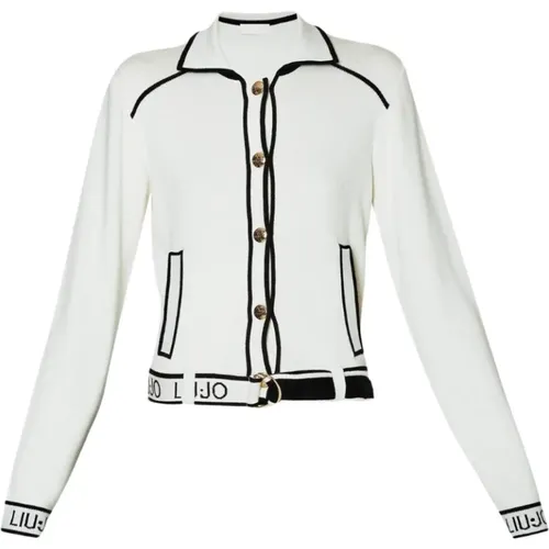 Basic Cardigan Sweater , female, Sizes: L - Liu Jo - Modalova