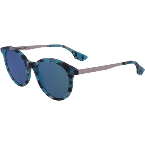 Grüne Spiegel Sonnenbrille Mq0069S-003 , Damen, Größe: 50 MM - alexander mcqueen - Modalova