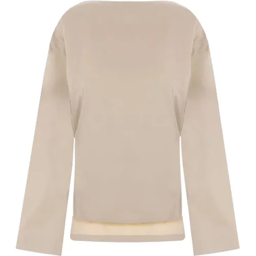 Stylish Technical Cotton Long Sleeve Top , female, Sizes: 3XS - Bottega Veneta - Modalova