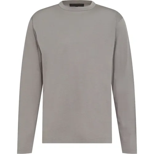 Milesh 10 Longsleeve Sweatshirt in Grey Cotton Blend , male, Sizes: M, L - drykorn - Modalova