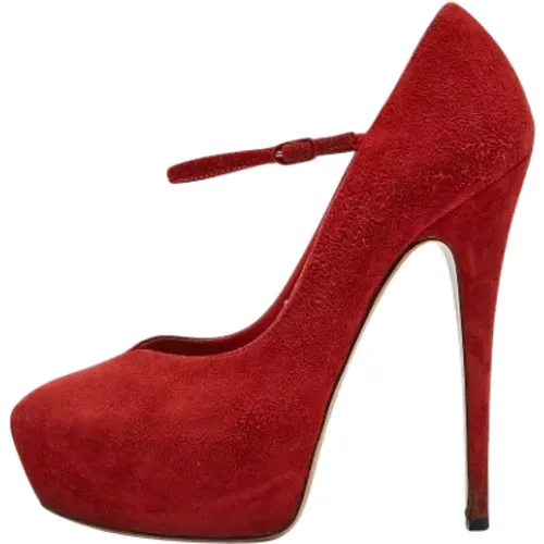 Pre-owned Suede heels , female, Sizes: 3 UK - Casadei Pre-owned - Modalova