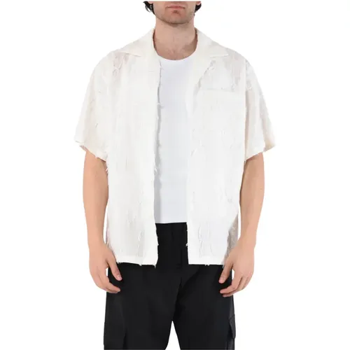 Cotton Shirt with Front Buttoning , male, Sizes: XL, L, 2XL - Msgm - Modalova