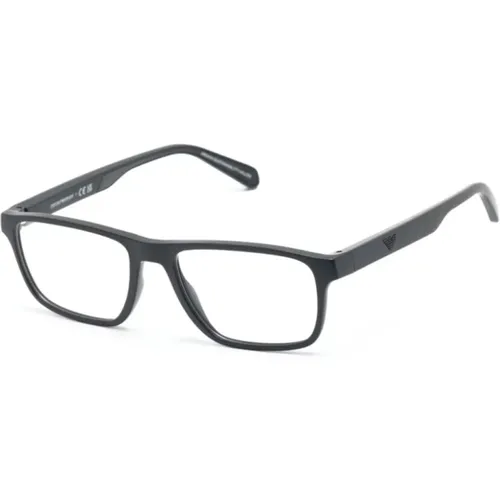 Klassische Schwarze Optische Brille,Glasses,Blaue Optische Brille Stilvolles Design,EA3233 6102 Optical Frame,Graue Optische Brille Stilvolles Design - Emporio Armani - Modalova