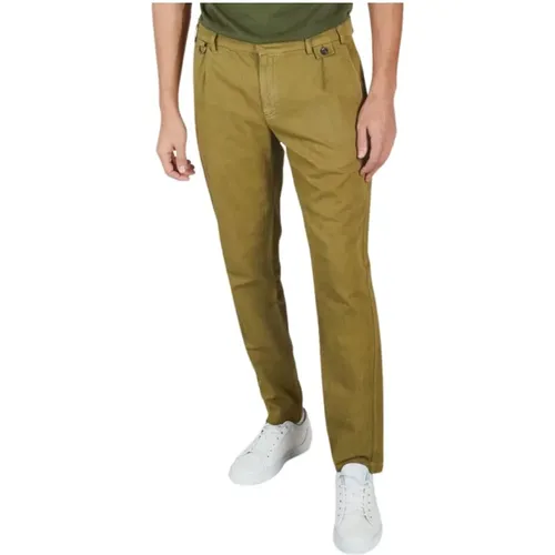 Mineral Khaki Pleats Pants , male, Sizes: 4XS - Jagvi. Rive Gauche - Modalova