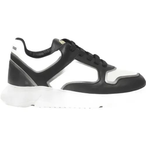 Schwarz Weiß Leder Hohe Sohle Sneaker , Damen, Größe: 37 EU - Cerruti 1881 - Modalova