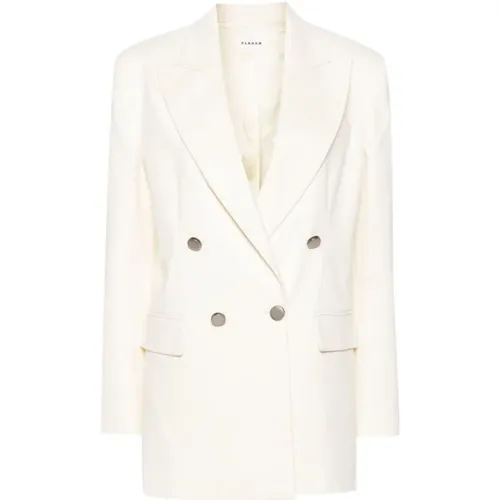 Cotton Blend Double-Breasted Jacket , female, Sizes: L, M, XS, S - P.a.r.o.s.h. - Modalova