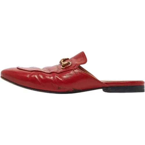 Pre-owned Leather flats , female, Sizes: 4 1/2 UK - Gucci Vintage - Modalova