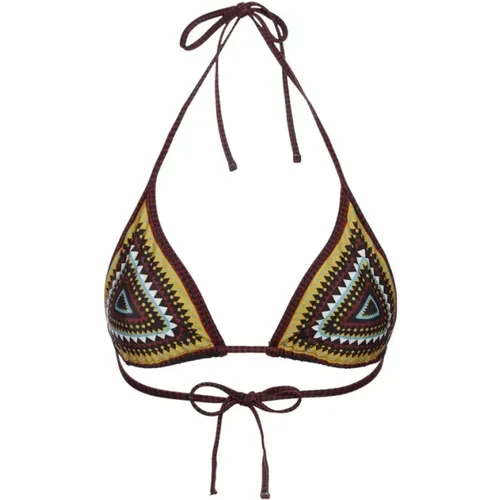 Swimwear,Verstellbares Träger Triangle Bikini Top,Verstellbares Grenadilla Print Bikini Top,Triangle Bikini Top, Hochwertiges italienisches Lycra,Lib - La DoubleJ - Modalova
