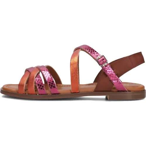 Orange Leder Sandalen für Damen , Damen, Größe: 40 EU - Red Rag - Modalova