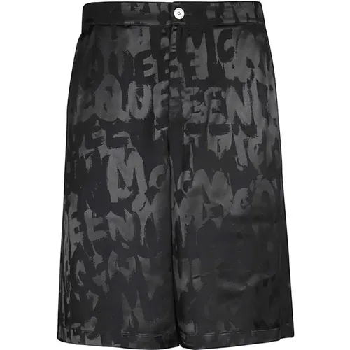 Viskose Bermuda-Shorts Elastischer Rückenrand - alexander mcqueen - Modalova