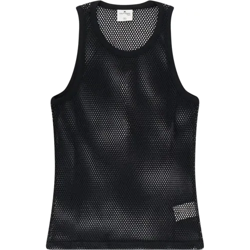 Sleeveless Top with Embroidered Logo , male, Sizes: L, S - Courrèges - Modalova