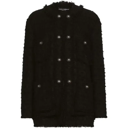 Rush-Stitch Jacket , female, Sizes: L - Dolce & Gabbana - Modalova