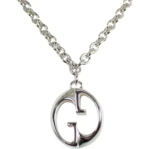 Pre-owned Silver necklaces , female, Sizes: ONE SIZE - Gucci Vintage - Modalova