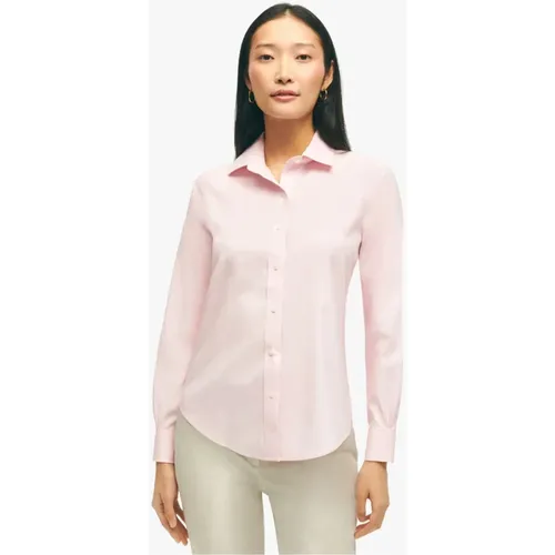 Classic-Fit Non-Iron Stretch Supima Cotton Dress Shirt , Damen, Größe: 3XS - Brooks Brothers - Modalova