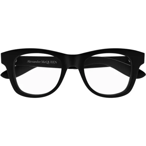 Rock-inspired Vintage Square Acetate Eyeglasses , unisex, Sizes: ONE SIZE - alexander mcqueen - Modalova