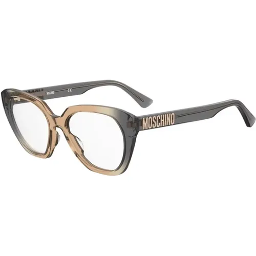 Stilvolle Grau Ocker Brille,Glasses - Moschino - Modalova