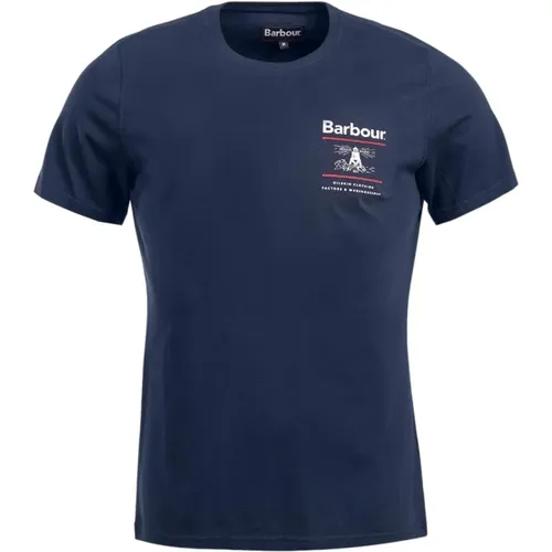 Classic Crew Neck Reed T-Shirt , male, Sizes: L, XL - Barbour - Modalova