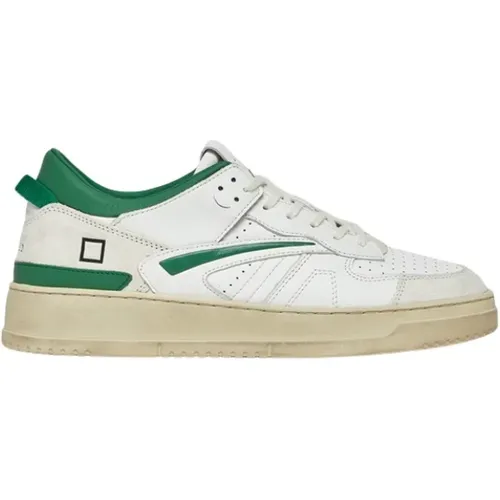Torneo White Green Sneakers , male, Sizes: 11 UK, 8 UK - D.a.t.e. - Modalova