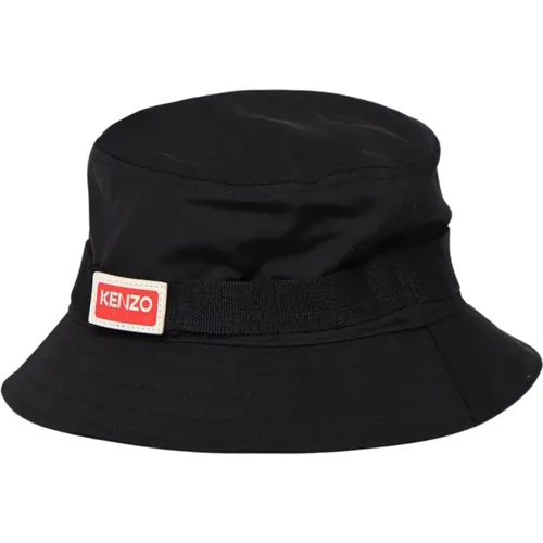 Bucket Hat with Red Logo , male, Sizes: S - Kenzo - Modalova