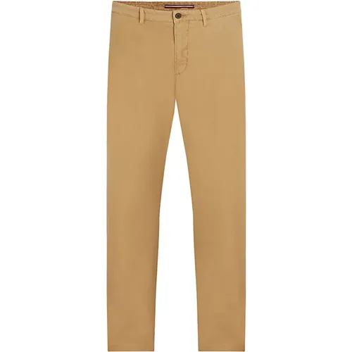 Khaki Chelsea Gabardine Hose , Herren, Größe: W36 - Tommy Hilfiger - Modalova