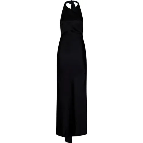 Schwarzes Kleid mit Halterneck und Spitzen-Detail - N21 - Modalova