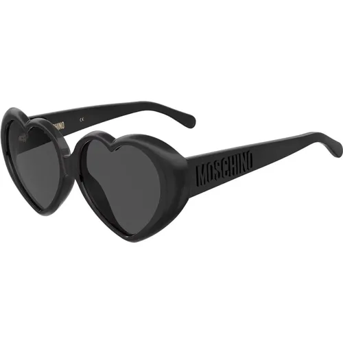 Dark Grey Sunglasses , female, Sizes: 57 MM - Moschino - Modalova