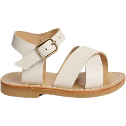 Ivory Leder Sandalen mit Kreuzriemen - Bonpoint - Modalova