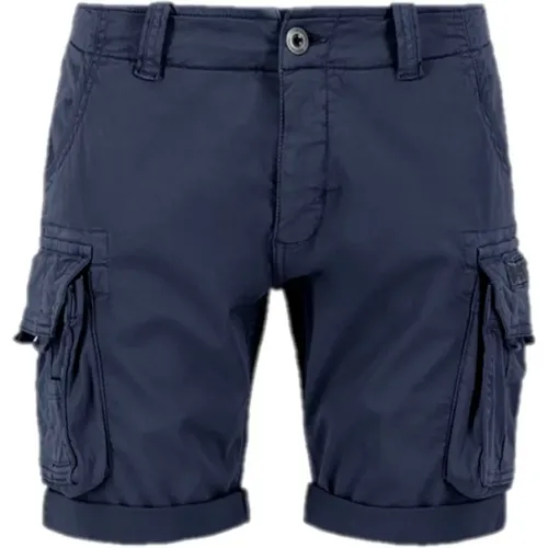 Cargo Crew Shorts Blau , Herren, Größe: W30 - alpha industries - Modalova