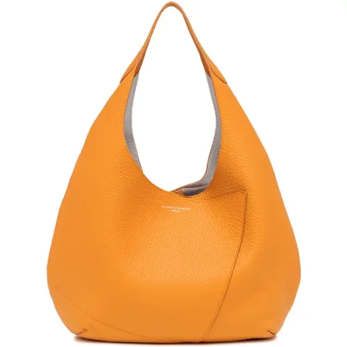 Leather Hobo Bag with Side Pockets , female, Sizes: ONE SIZE - Gianni Chiarini - Modalova