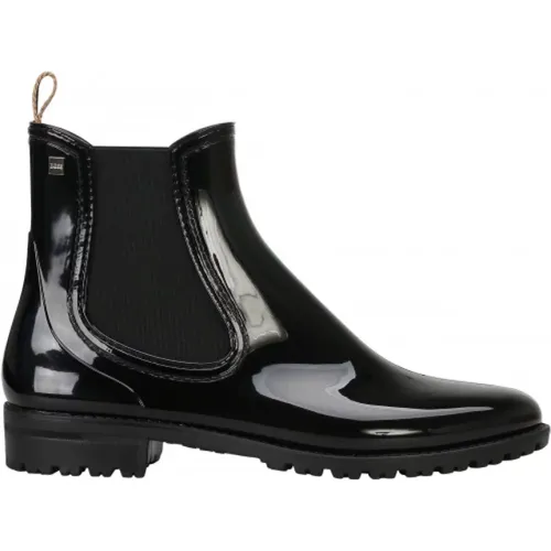 Chelsea-Style Rain Boots in High-Gloss PVC , female, Sizes: 7 UK, 6 UK - Hugo Boss - Modalova